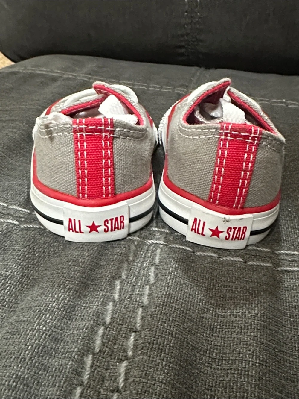 Baby Infant Converse Chuck Taylors Size 3 - Red & Grey NWOT